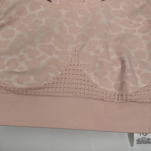 NEW Sweaty Betty [‎ Medium ] Leopard Jacquard Stamina Sports Bra in Pink #5859 - Picture 5 of 11